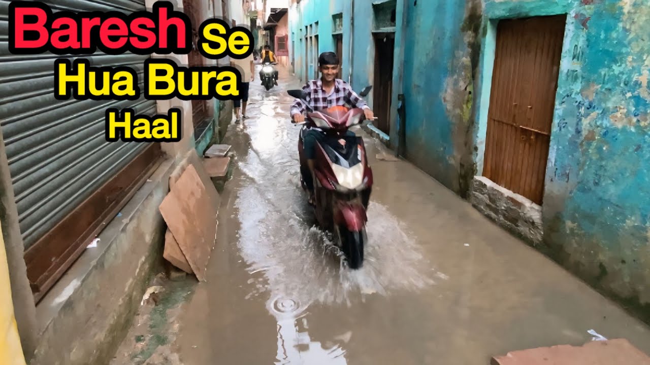 Baresh Se Road Pe Pani Bhar Gaya 😱 || Scooty Pani Me Daal Di || Nightboyvlogs