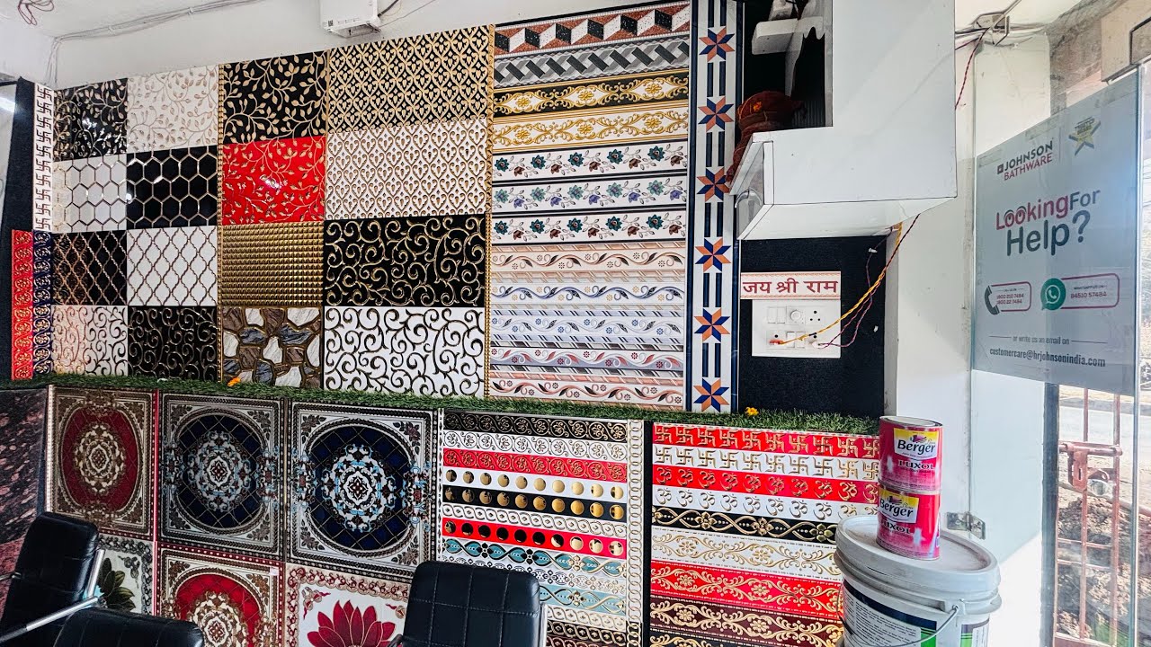  New tiles Dejine Boder $bit $Rangoli Step boder#viral #trending #tiles 