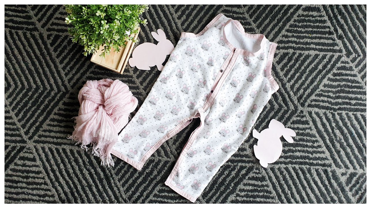 DIY -  How to sew Baby Jumpsuit/Romper for beginners (measurements included)