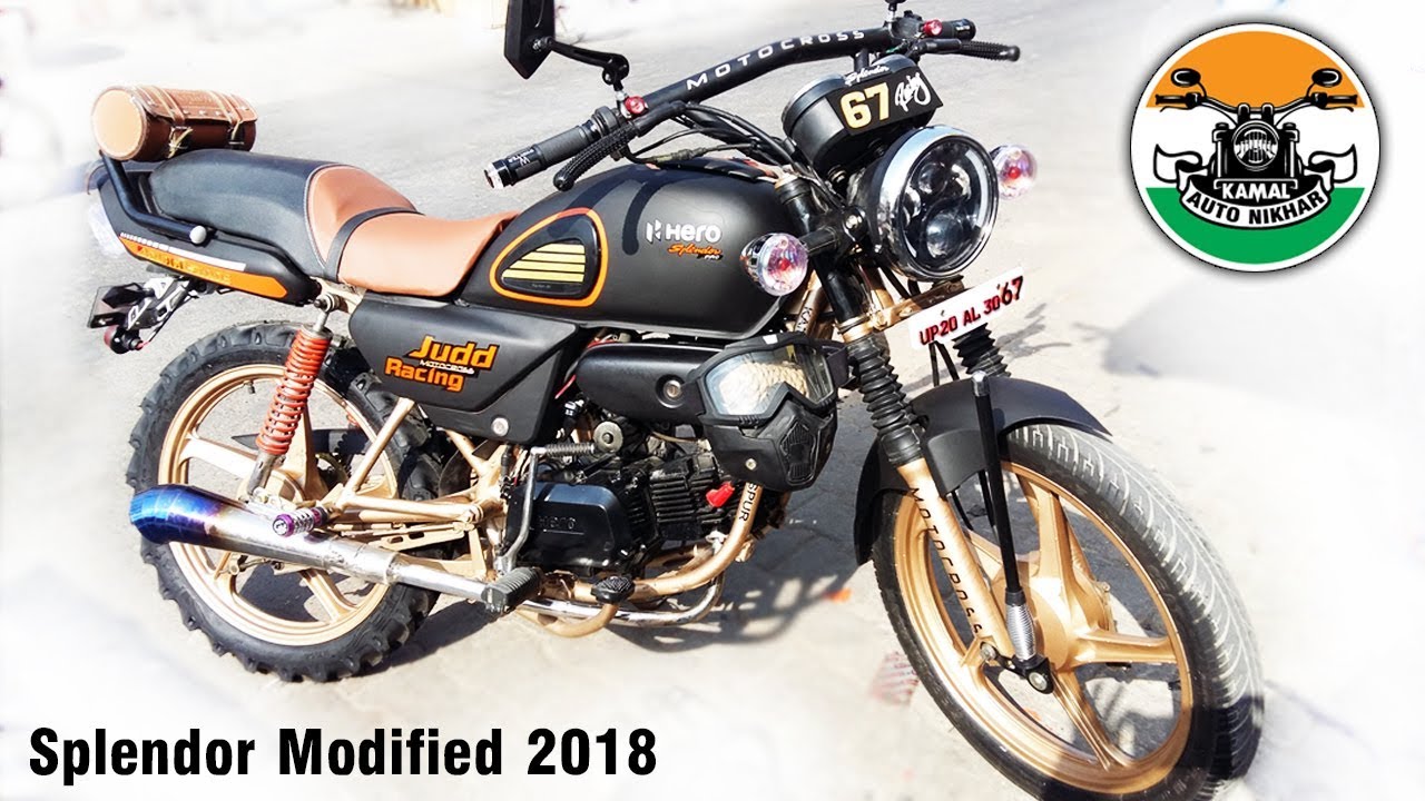 hero splendor modified like mini bullet | 2018 | Kamal auto nikhar & Graphics | Uttarakhand