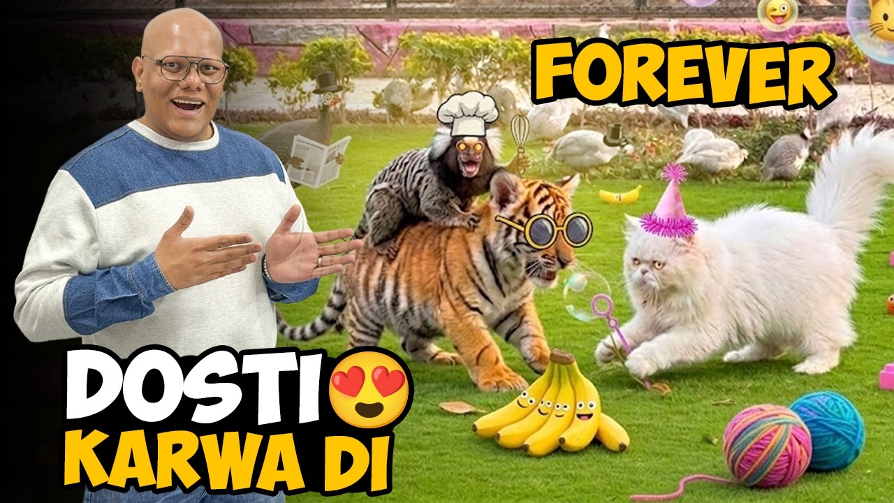 Tiger, Leo Aur Labubu Ki Dosti Karwa Di 🤝 | BT Farm Stories
