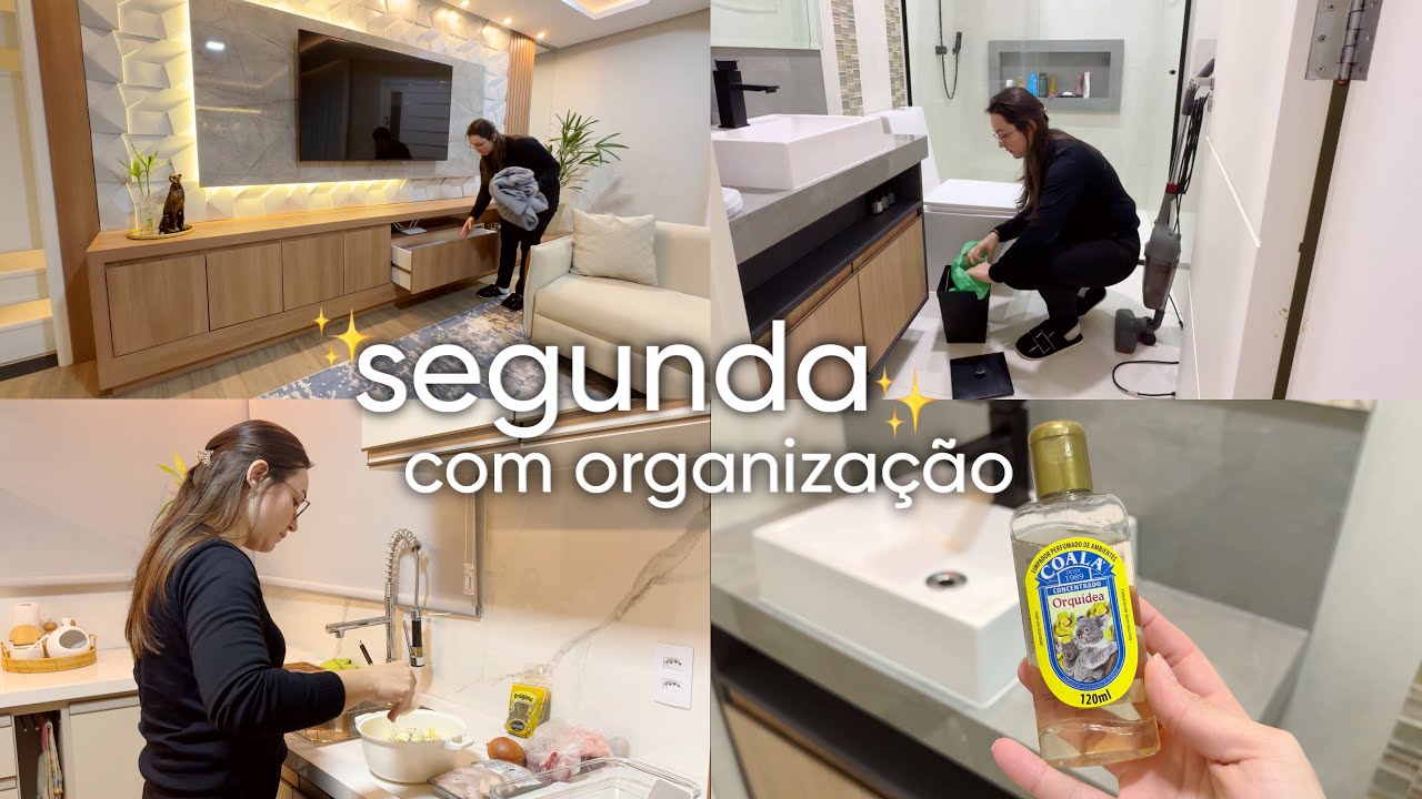 ROTINA DE SEGUNDA POS TRABALHO organização na casa pra semana 🧺🫧✨