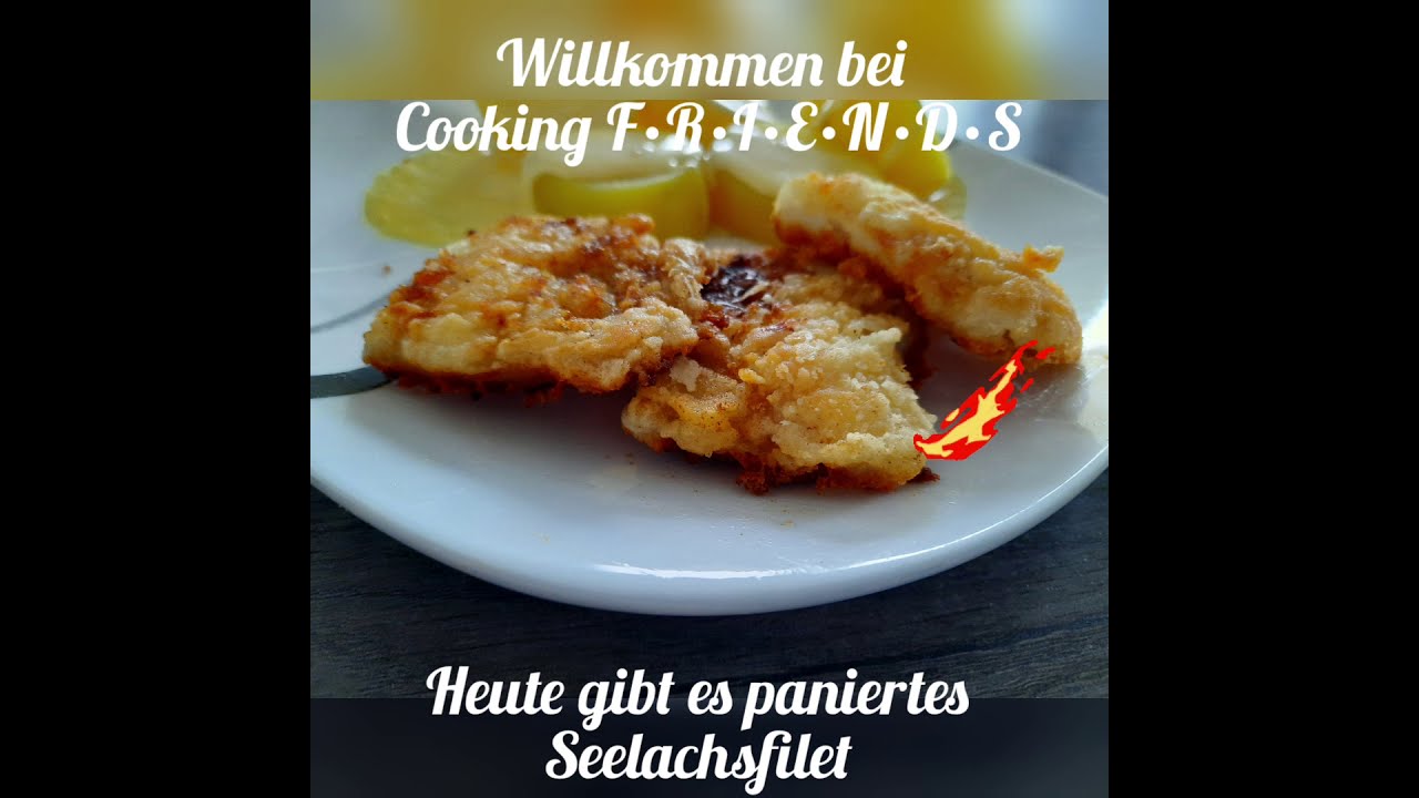 Paniertes Seelachsfilet /Seelachs! Breaded salmon fillet! Панированое филе трески!