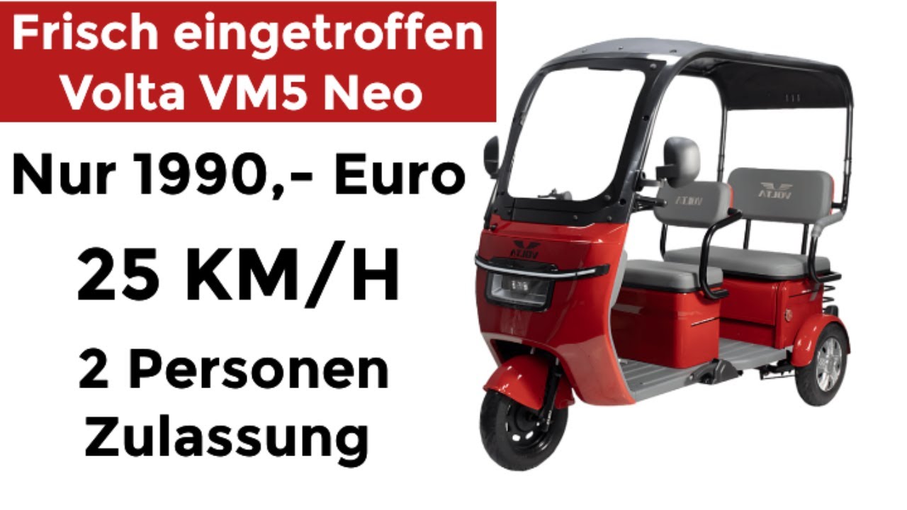 Elektro Kabinenroller Seniorenmobil Volta VM5 Neo #seniorenmobil #mopedauto #kabinenroller #vm5neo