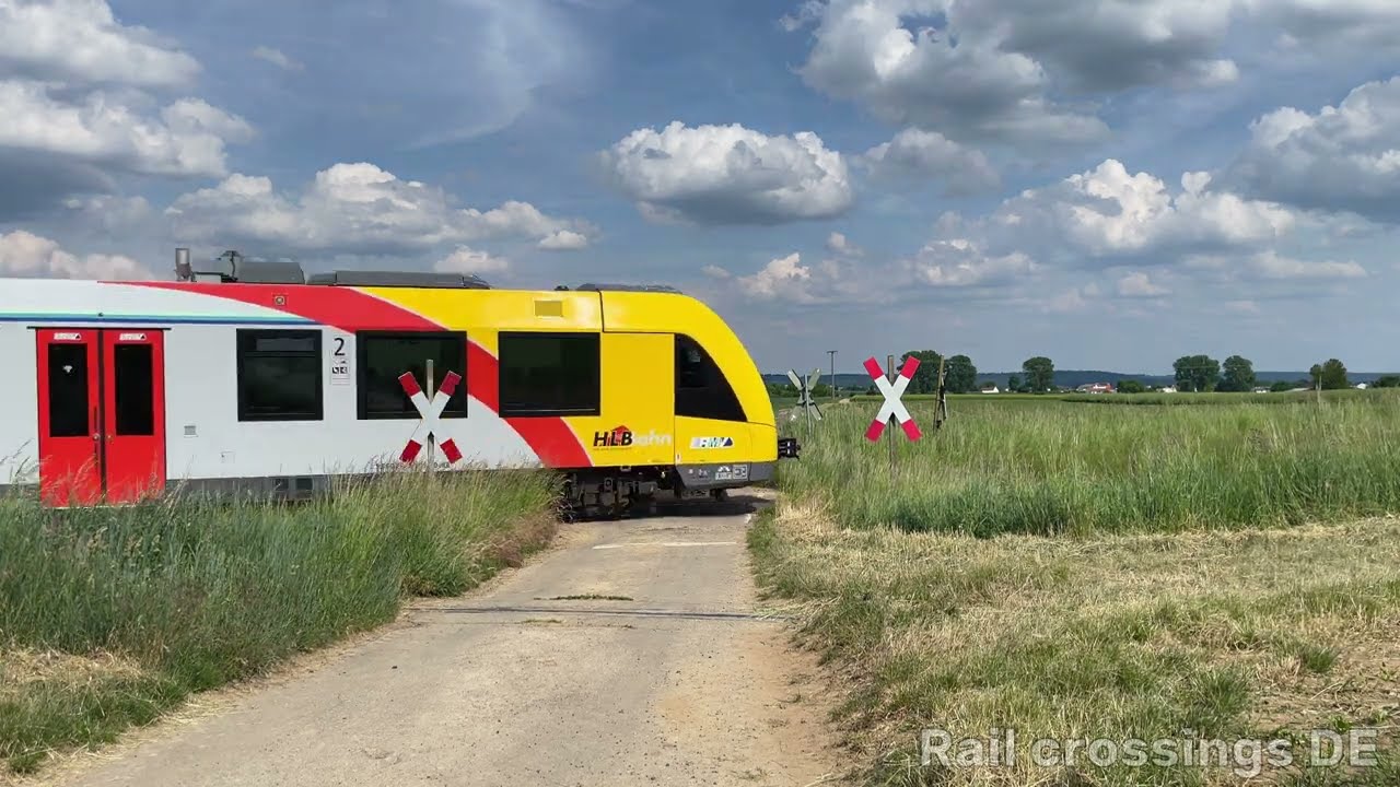 [4K] Rail crossing Reichelsheim [DE] ⨉ Bahnübergang ⨉ Spoorwegovergang | Rail crossings DE