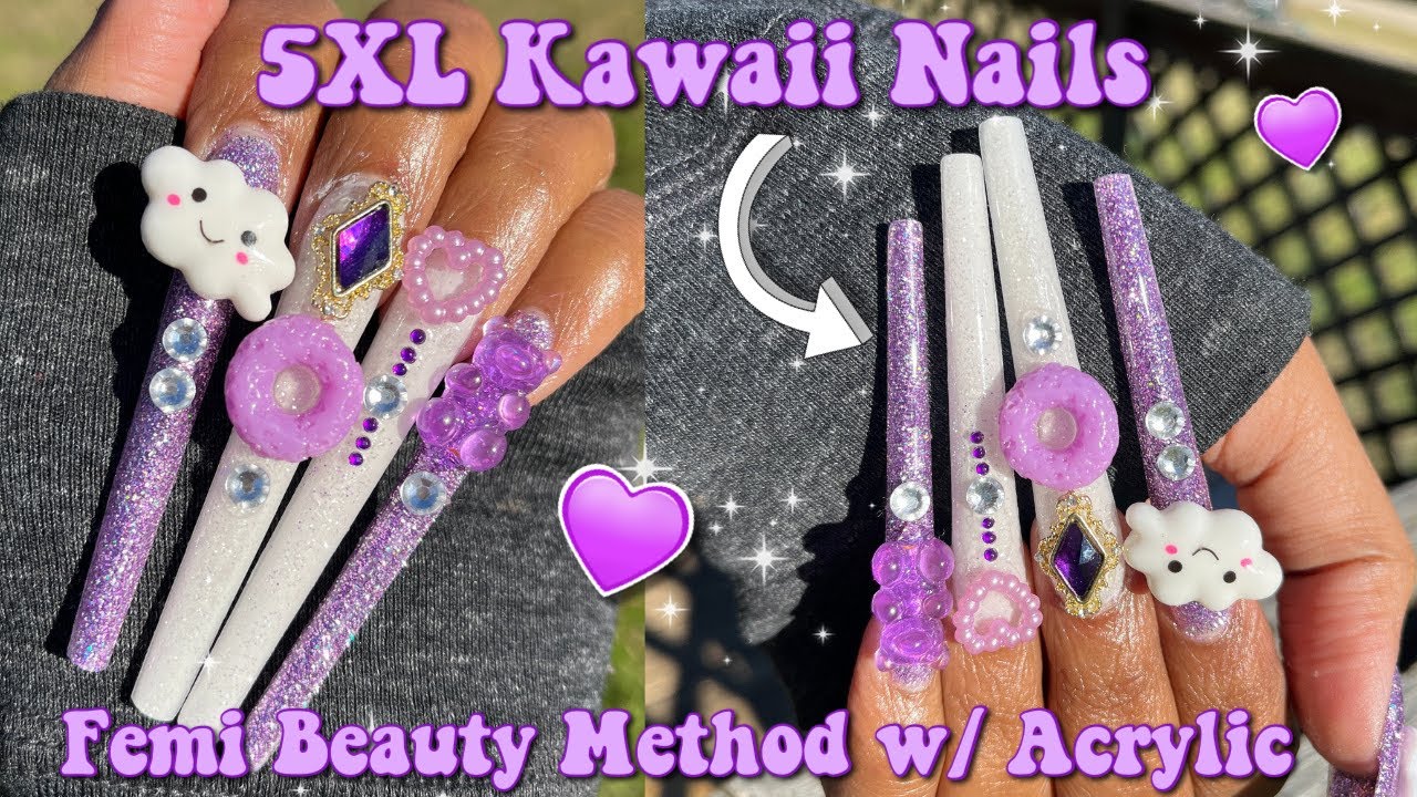Trying Enailcoutoure 5XL Full Cover Coffin Nails 😱 | Saviland Acrylics | Femi Beauty Method
