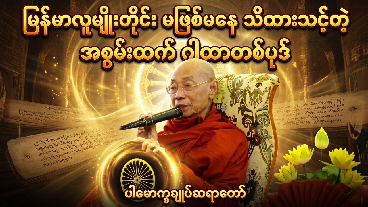 🌼မြန်မာလူမျိုးတိုင်း မဖြစ်မနေ သိထားသင့်တဲ့ အစွမ်းထက် ဂါထာတစ်ပုဒ်-ပါမောက္ခချုပ်ဆရာတော်ကြီး #တရားတော်