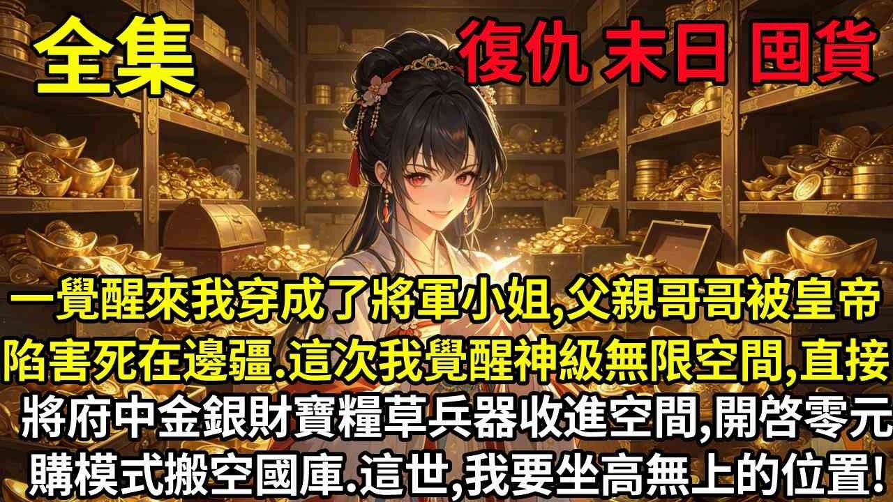 一覺醒來，我穿成了即將抄家的將軍小姐，父親哥哥被老皇帝陷害死在邊疆。這次我覺醒神級無限空間，直接將將軍府的金銀財寶、糧草兵器收進空間，開啓零元購模式搬空國庫。這一世，我要坐上那至高無上的位置！