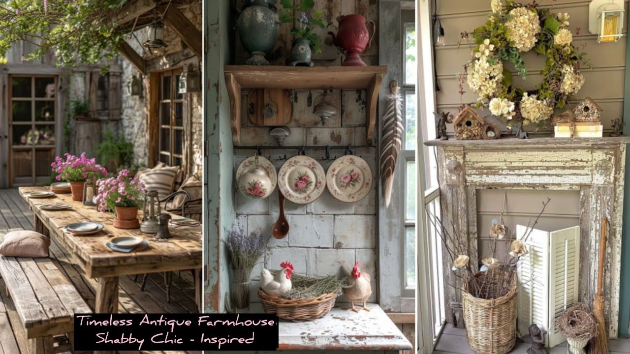 🍂New🍂 DISTRESSED-INSPIRED Antique Farmhouse Aesthetic Decor Ideas with a Touch of Shabby Chic Style