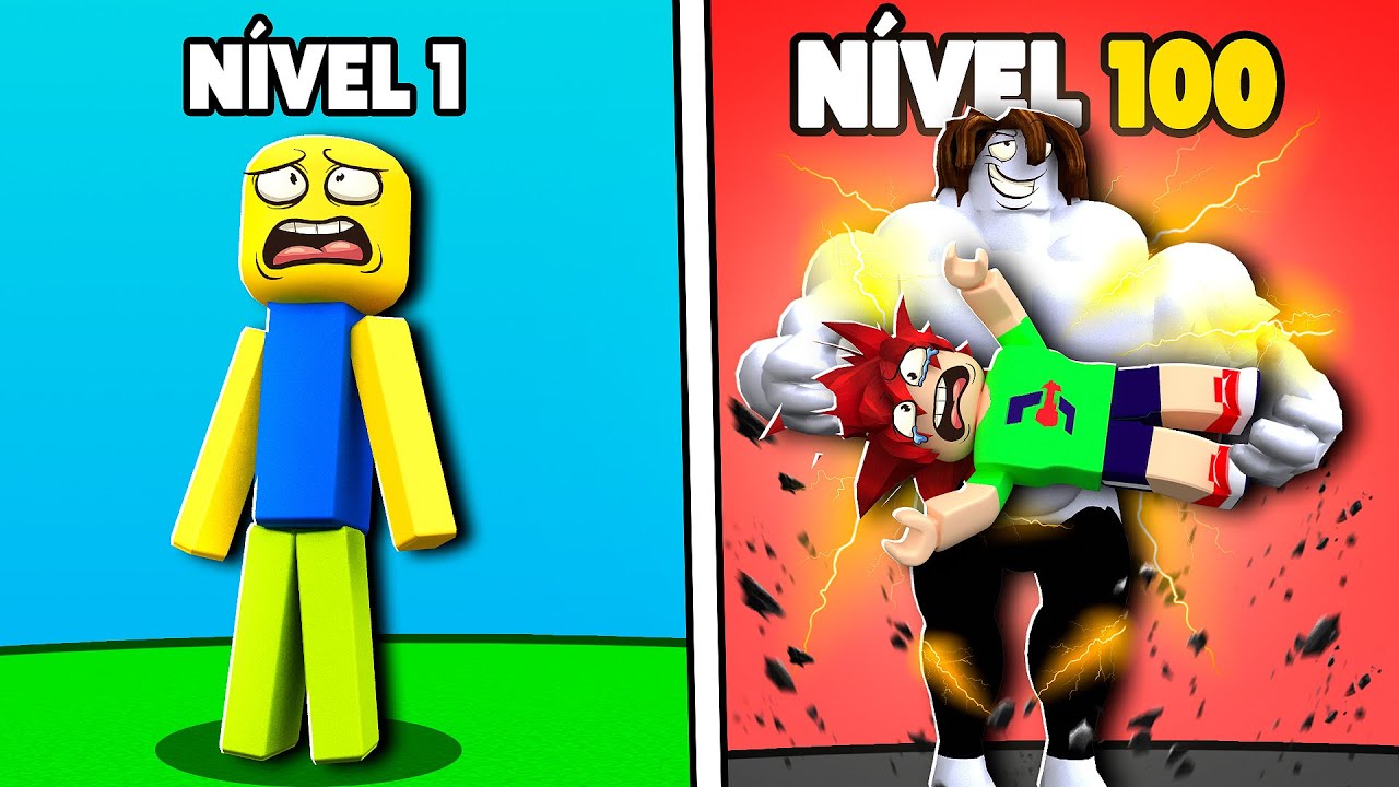 NOOB FRACO QUE FICOU FORTE NO ROBLOX!! (Mega Noob Simulator 2)