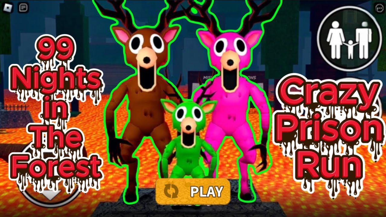 🐻99 Nights: Crazy Prison Run (OBBY) - ZOMBIE RUN ESCAPE - #Roblox