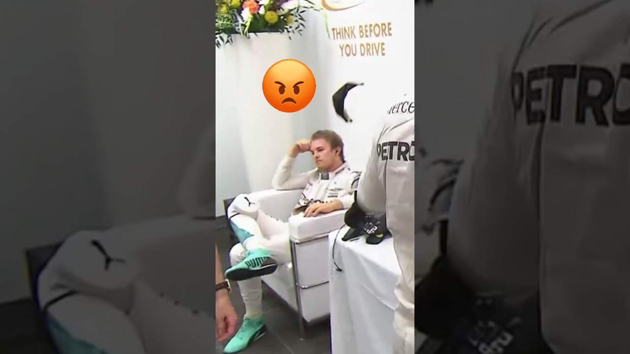 Lewis Hamilton throwing a Cap to Nico Rosberg when He is Really Angry!😡 #f1 #formula1 (source:F1TV)