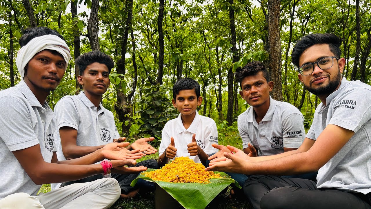 Vidarbha Boys👦💚 Make Tasty Veg Biryani 🍛 😋| Forest Life Cooking🍃|#vegbiryani#vegpulao 