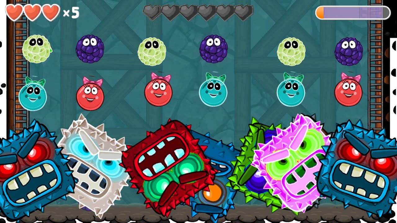 RED BALL 4: GHOST MODE BILLBERRY BALL 'FUSION BATTLE' with 6 COLORFUL BOSSES VOLUME 5