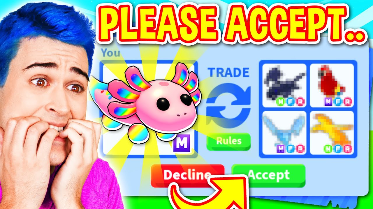 I Traded My *MEGA AXOLOTL* Away For This... RICH *FLEX* BATTLE !! Roblox Adopt Me Trading Proofs