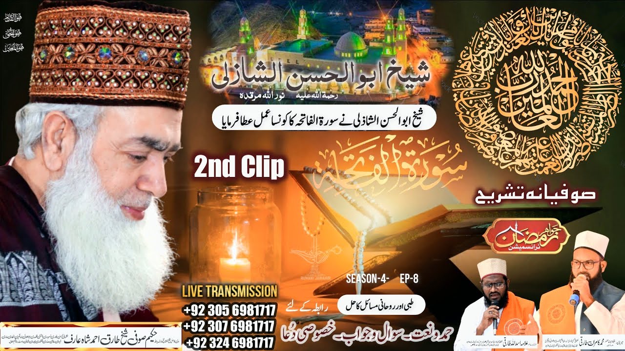 8th Ramzan I  شیخ ابو الحسن الشاذلی کا عطا کردہ عمل I Sura Fatiha I صوفیانہ تشریح I 2nd Clip I HD