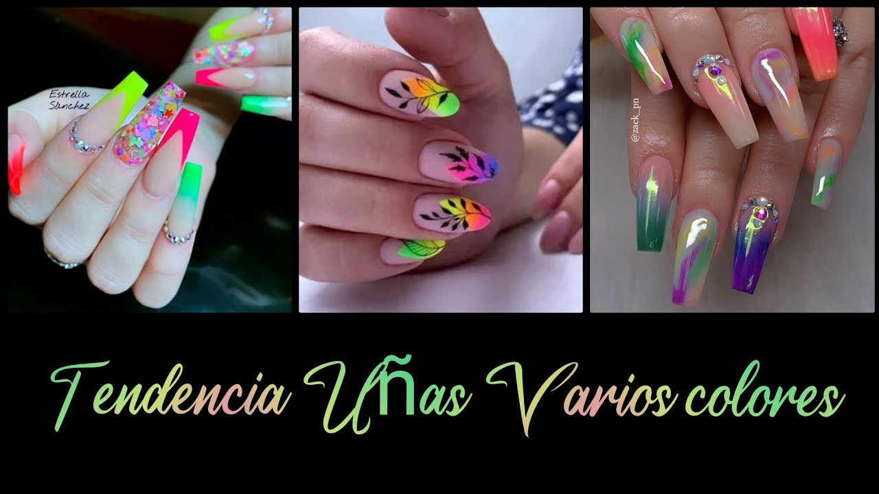 TENDENCIA❤️ UÑAS JUVENILES VARIOS COLORES| NAIL 2021| fashion nail 2020
