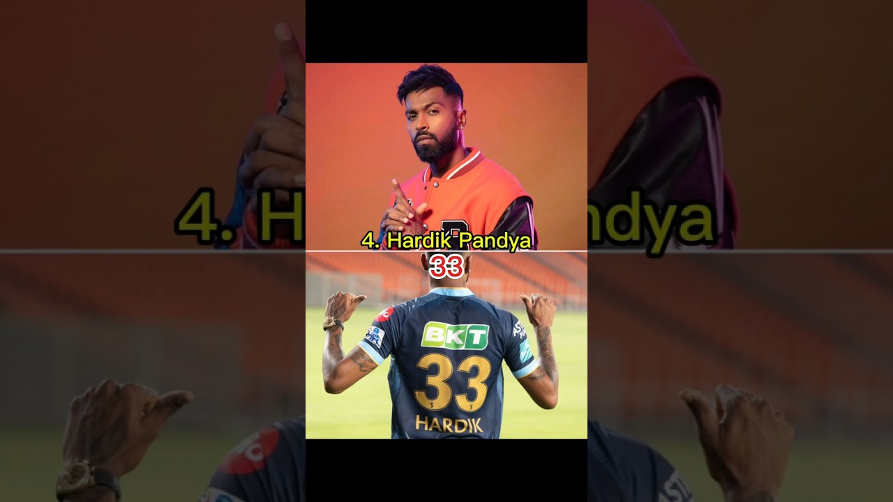 Top 10 jersey number of indian cricketers #shorts