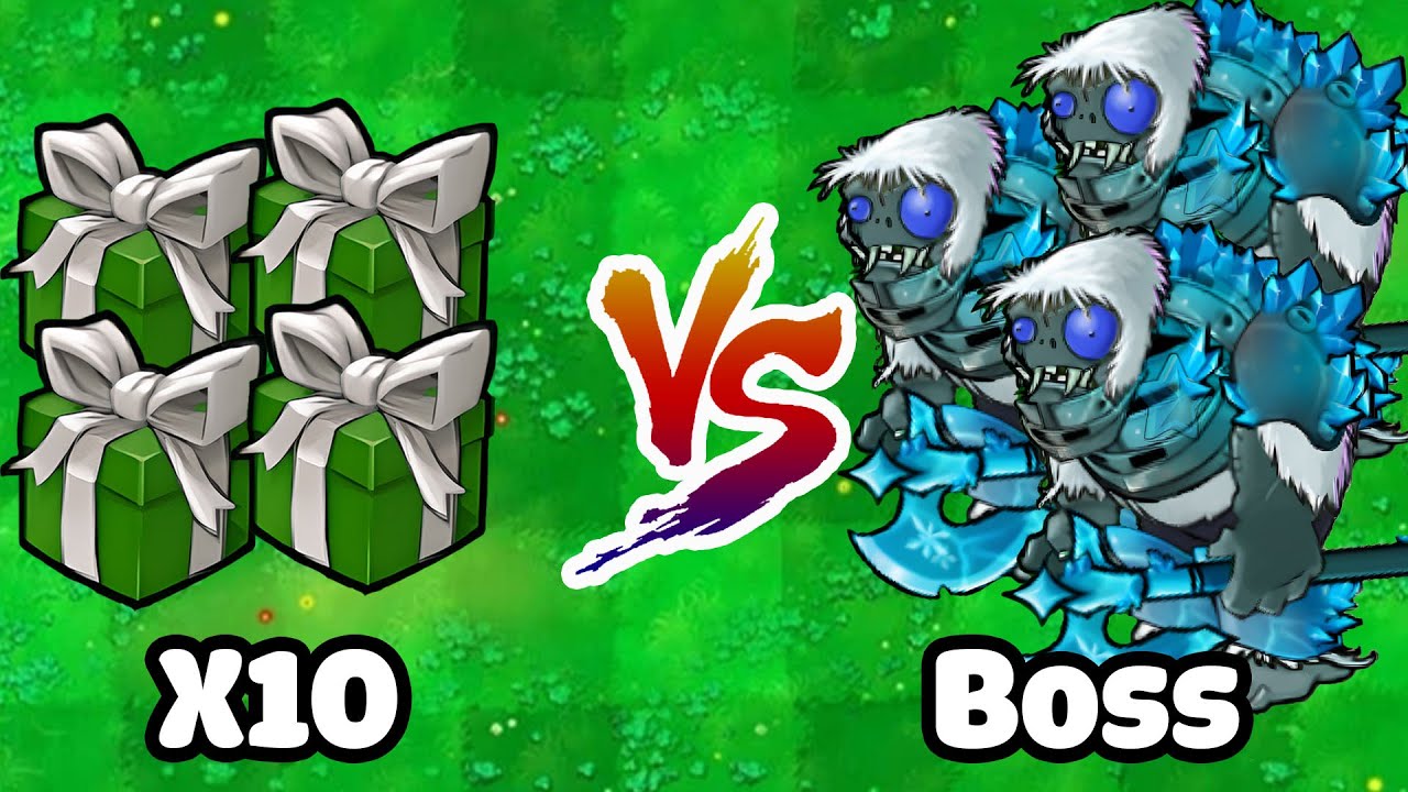 PVZ 1 Magical Hybrid - 10 ULTIMATE GREEN BOX vs 3 FROST GIANT ZOMBIE - Who Will Win?