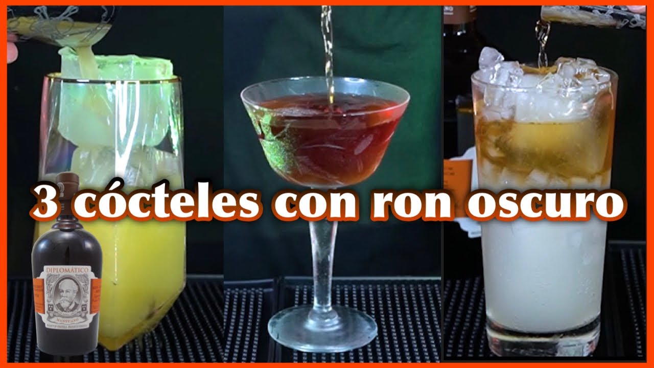 🥃 3 Cocteles con Ron DIPLOMATICO Mantuano ✔️