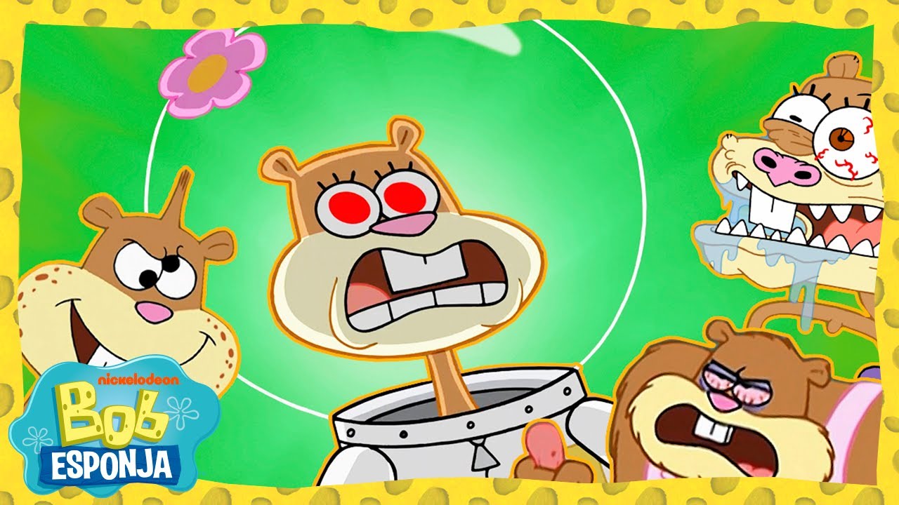 Bob Esponja | 30 MINUTOS dos momentos mais malucos da Sandy! | Bob Esponja em Português