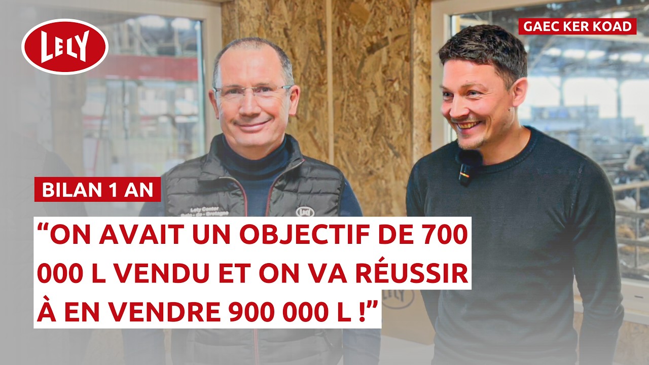 De 600 000 à 900 000 litres de lait : Le bilan 1 an après le robot.