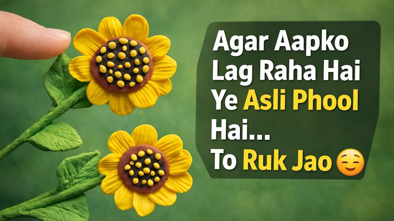 #diy #craft “Ye Phool Nahi…Mera Sapna Hai 💛 | Handmade 3D Clay Sunflower Tutorial | DIY Flower Craft