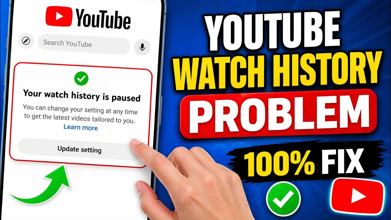 fix your watch history is paused youtube problem | youtube your watch history is paused