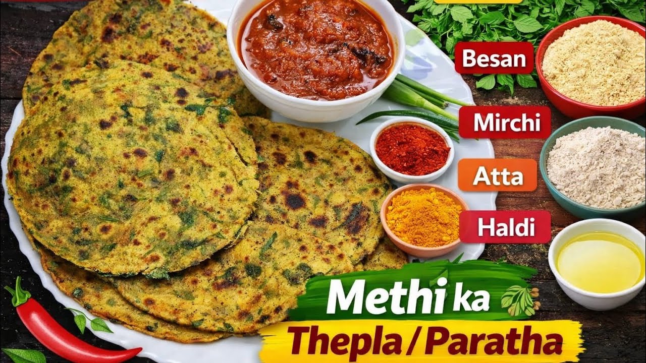 हेल्थी  मैथी थेपला सरलता से बनने वाला 🌿 | Soft  Tasty Methi Paratha | Easy Breakfast | Ghar Ki Rasoi