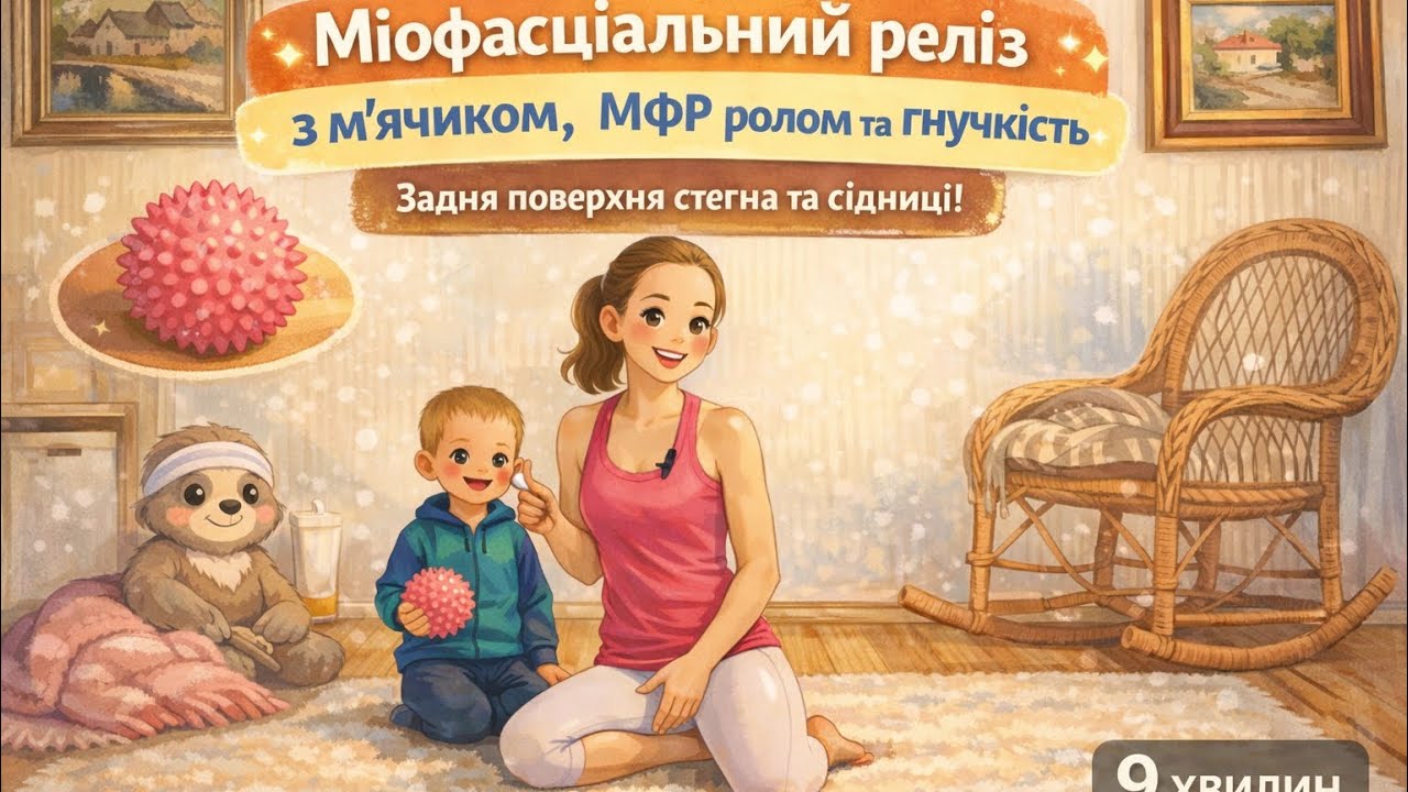 9-хвилинний комплекс: МФР + м’яка розтяжка для ніг