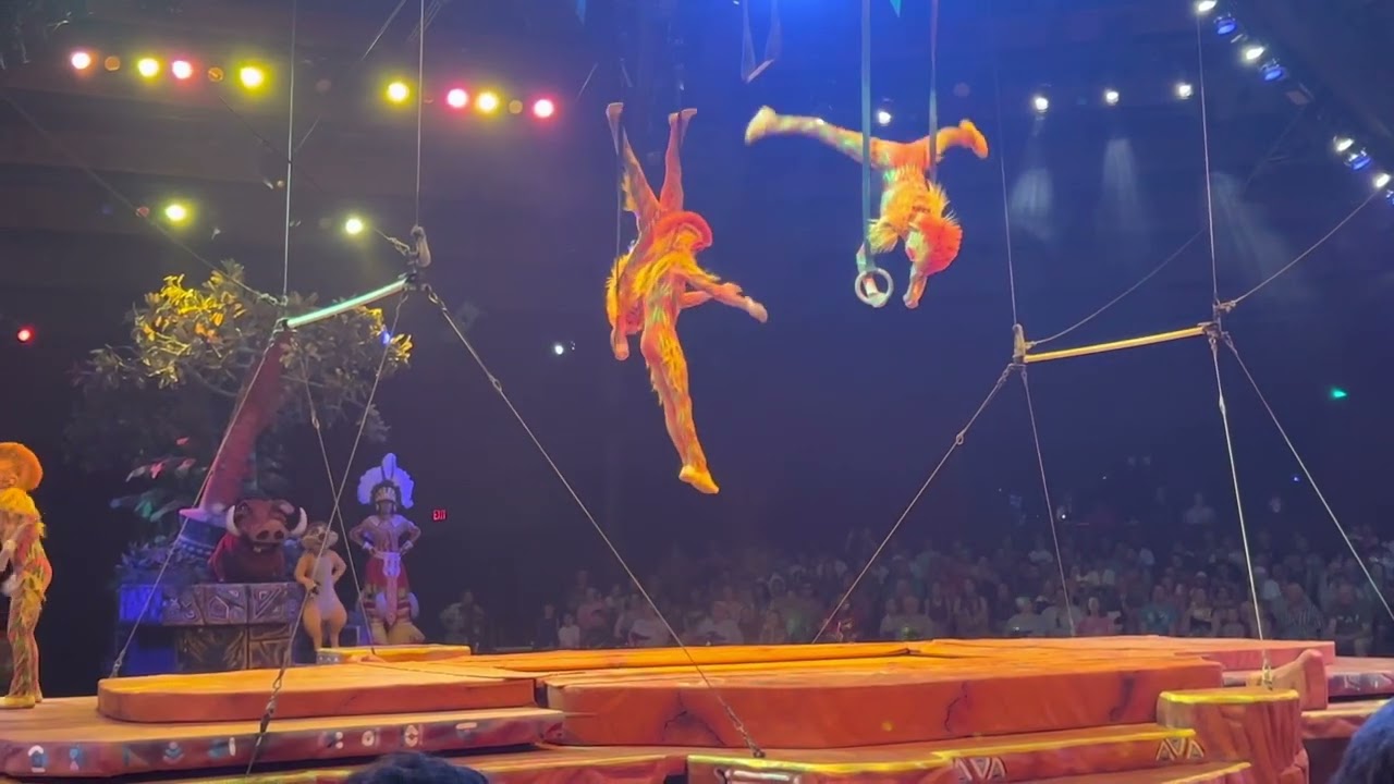 Watch the Tumble Monkeys from the Festival of the Lion King in Disneys Animal Kingdom