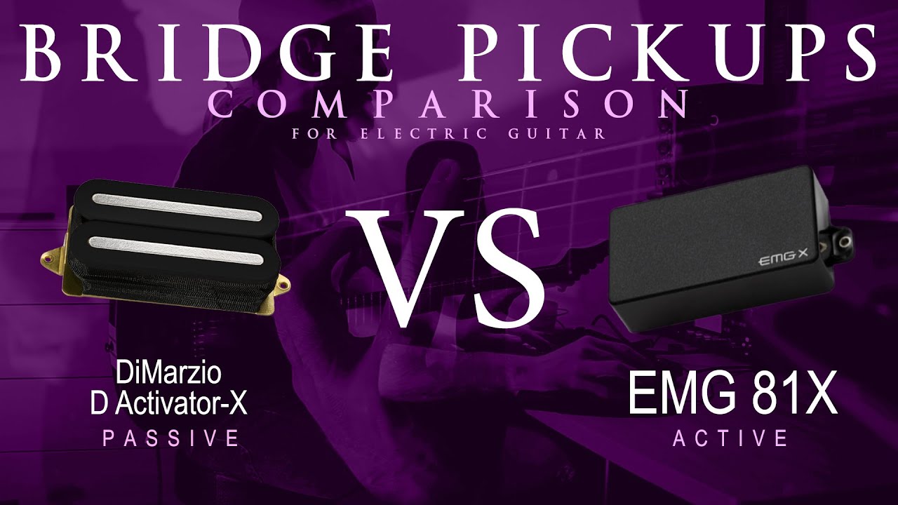 DiMarzio D ACTIVATOR X vs EMG 81X - Bridge Pickup Guitar Tone Comparison Demo