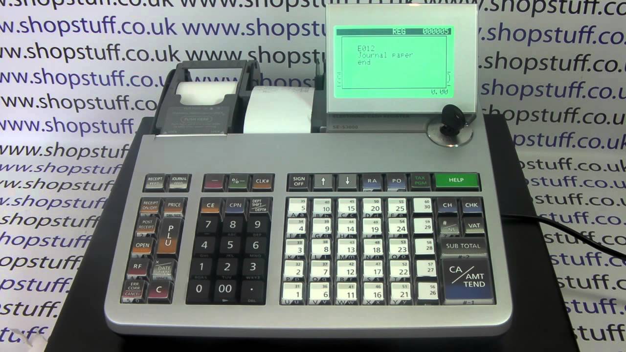 How To Change The Till Rolls On The Casio SE-S3000 Cash Register