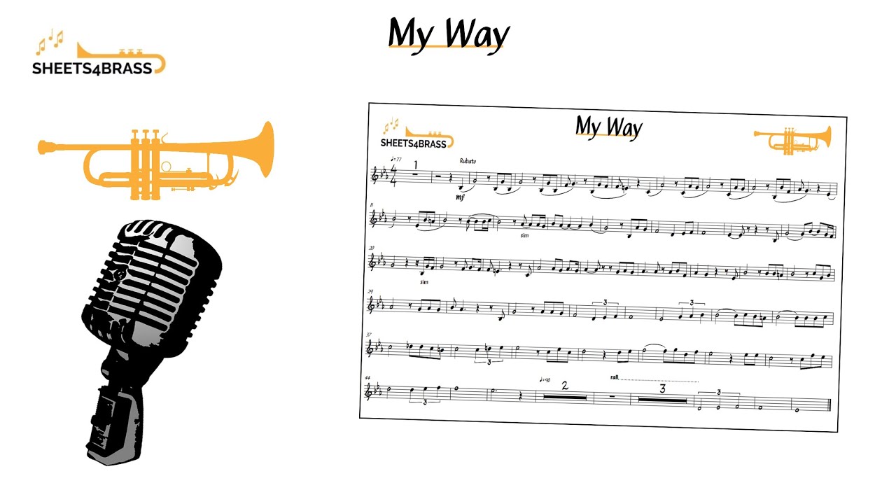 My Way - Trumpet Play Along with Sheet Music