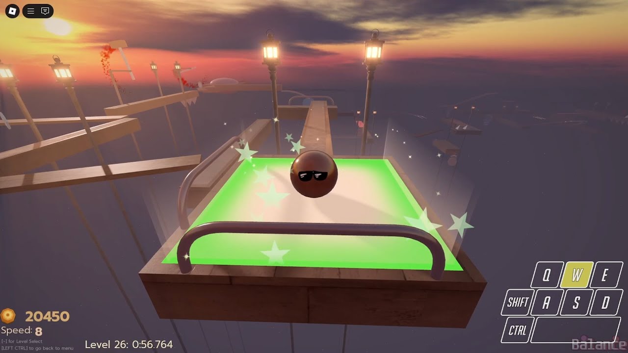 Roblox Balance Level 26 [Flippin' Bridging] full run