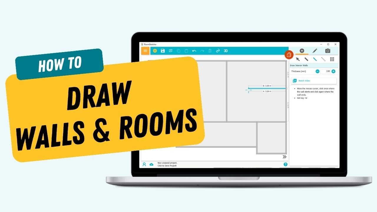 Draw Walls and Rooms - RoomSketcher App