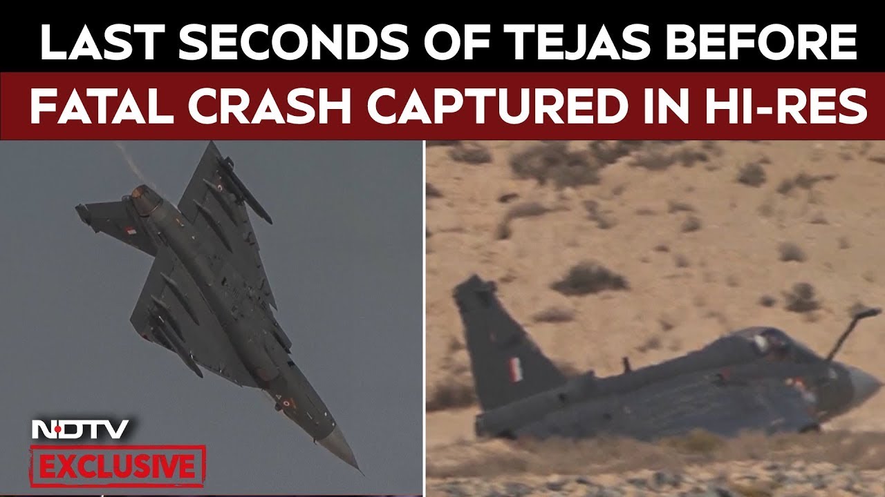 Tejas Crash Dubai News | Clearest Images Capture Last Seconds Of Tejas Fighter Jet Crash In Dubai