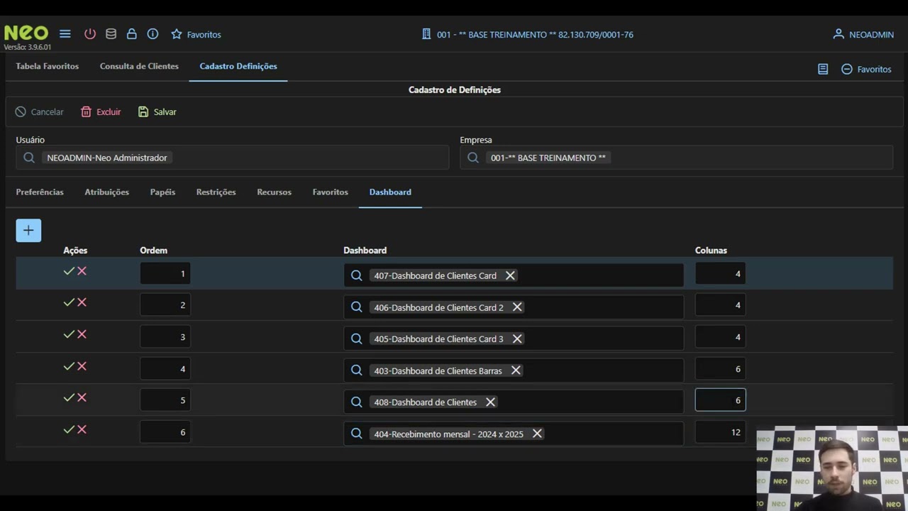 Cadastro de Dashboard - Parte2
