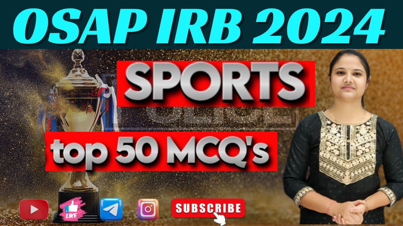 OSAP IRB 2024 || G.K || Sports || Important GK questions || Neha Ma'am #osap #irb