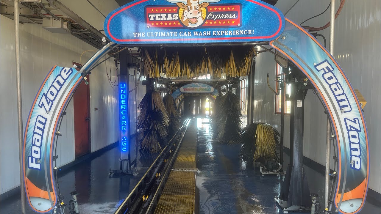 Texas Express Car Wash & Detail Spring TX Site (Outside View) MacNeil Equipment 4K