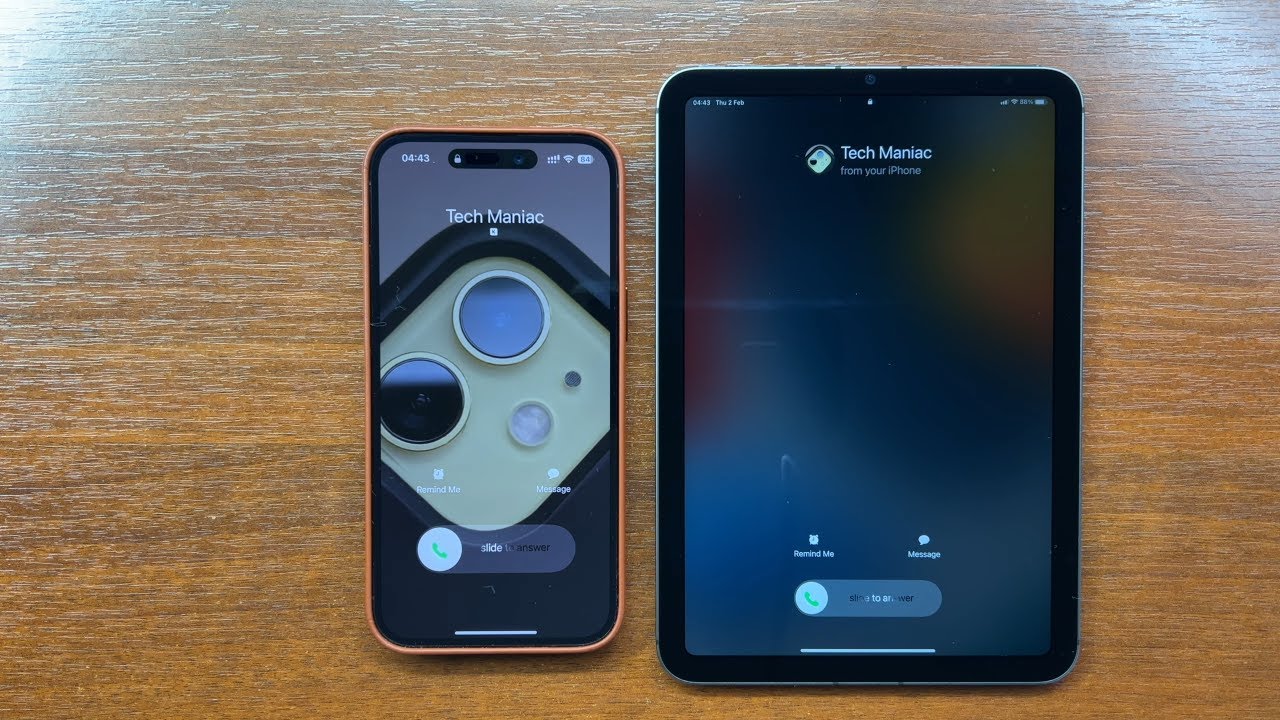 iPhone 14 Pro Max vs iPad Mini 6 Incoming Call using 