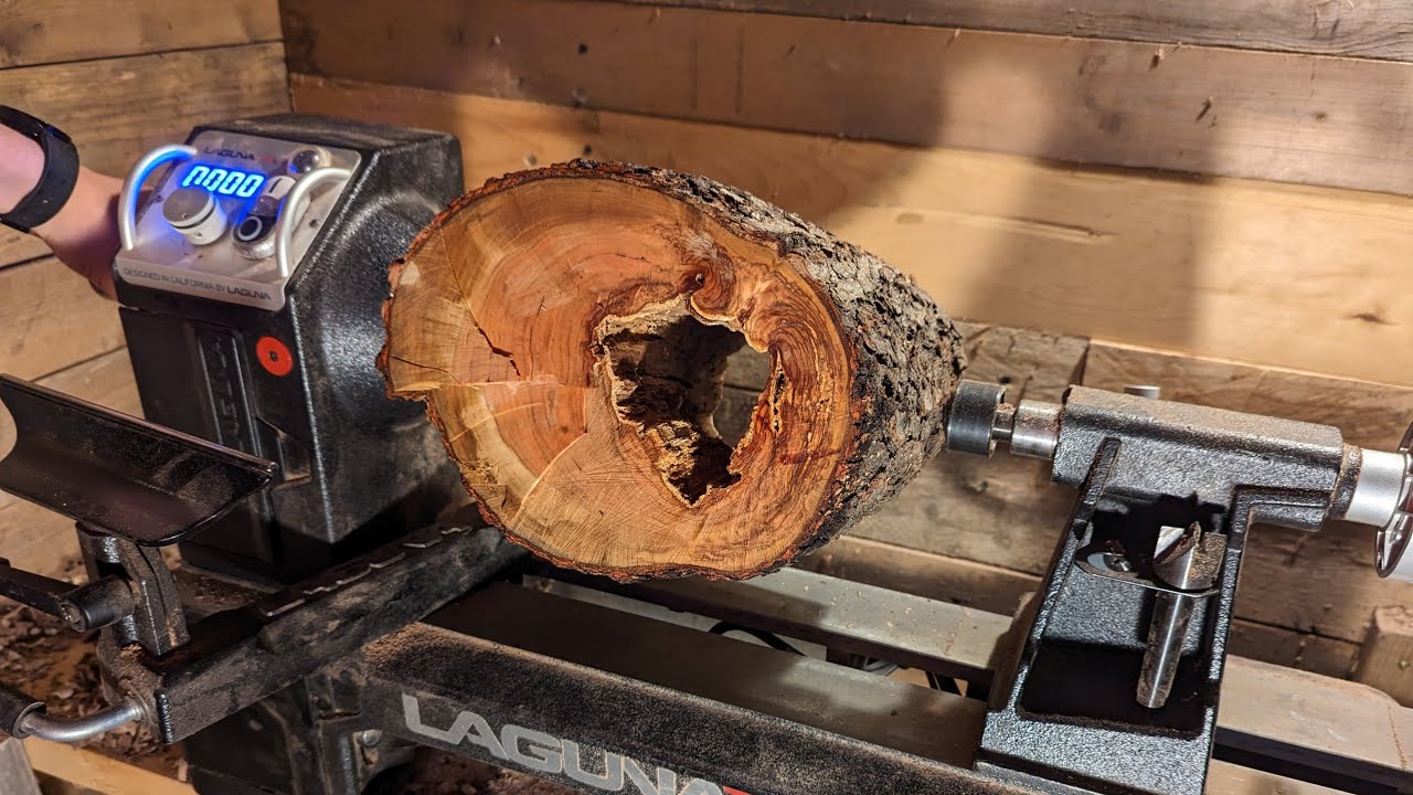 Woodturning~A Rustic Cherry Hollow Form