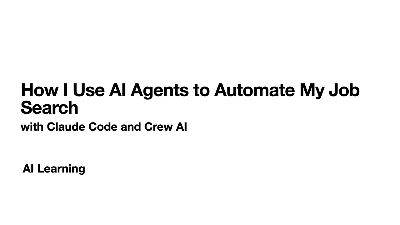 How I use AI Agents to Automate My Job Search with Claude Code and CrewAI