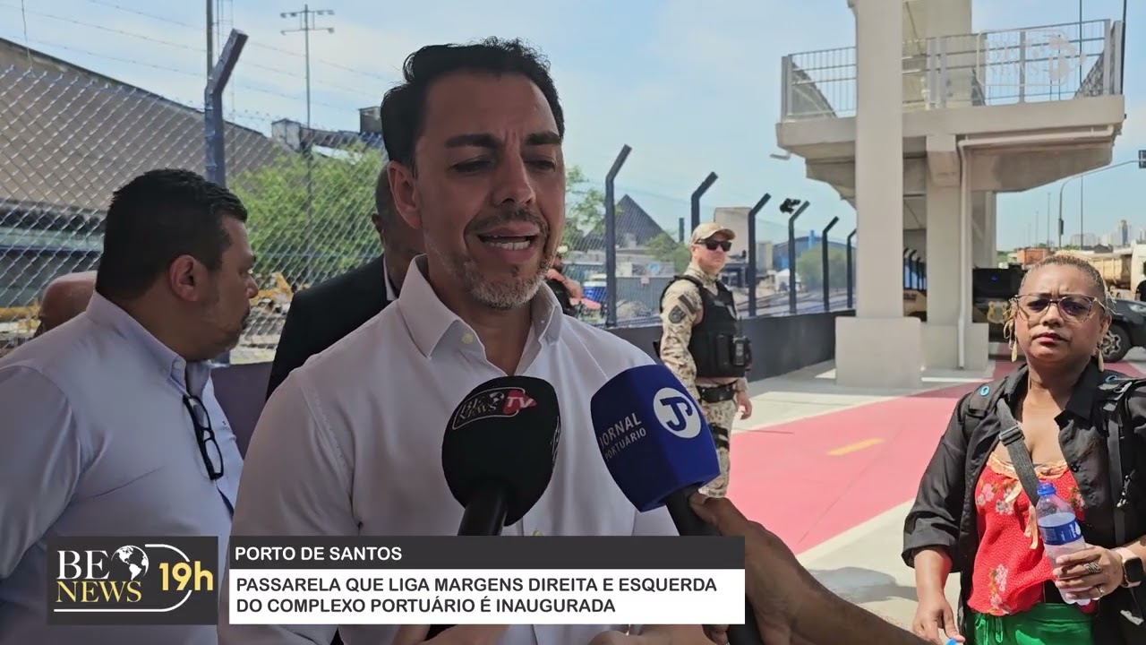 Nova passarela conecta margens do Porto de Santos