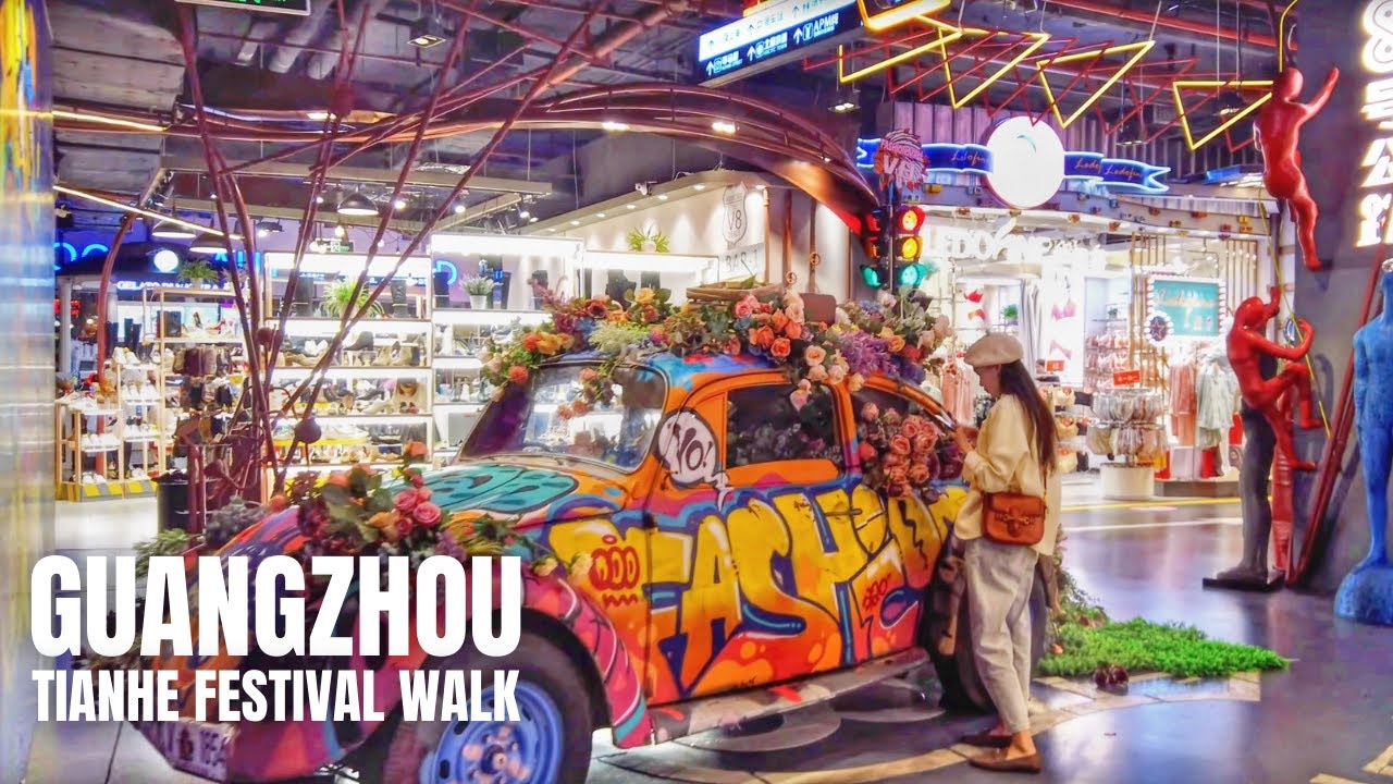 Guangzhou Shopping (Tianhe Festival Walk) China Walking Tour / 广州市天河又一城中國徒步旅行