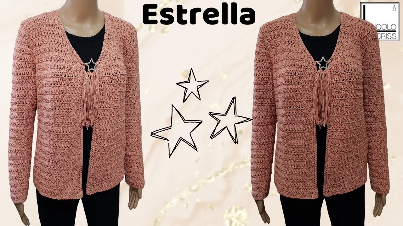 UNA STELLA PER IL CARDIGAN ALL'UNCINETTO 