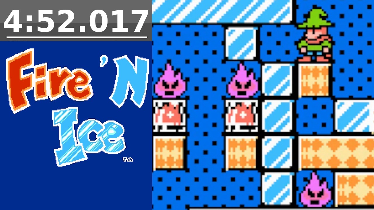 Fire 'N Ice (NES) World 6 Speedrun: 4:52.017 (World Record)