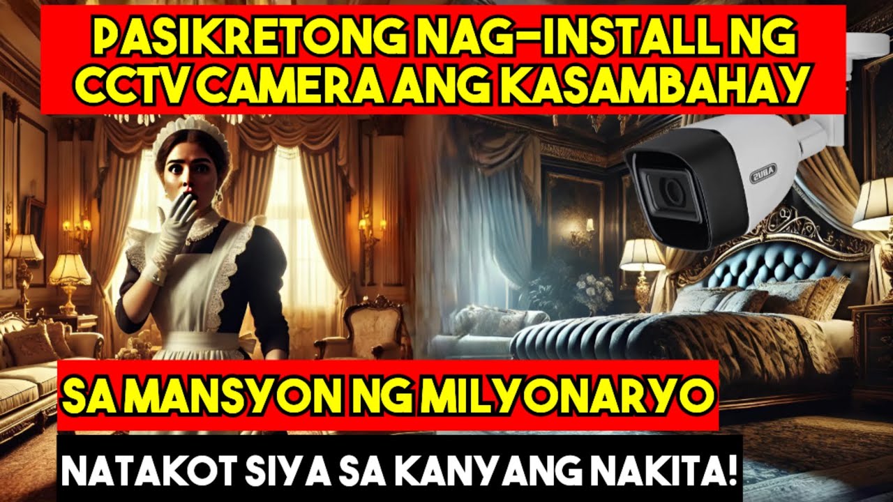 PASIKRETONG NAGLAGAY NG CCTV CAMERA ANG KASAMBAHAY SA MANSYON NG MILYONARYO.