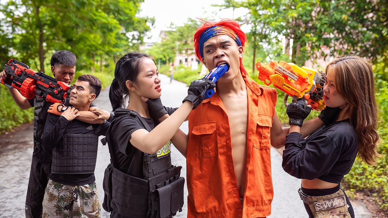 VTL Nerf War: Captain SEAL RESILIENT GIRL & Warriors Nerf Guns Break The Criminal's Siege