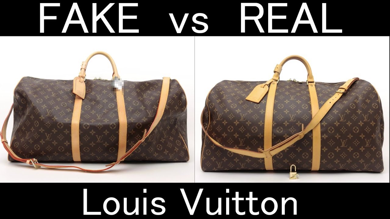 FAKE vs REAL. Louis Vuitton Monogram Keepall bandouliere 60